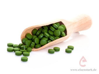 Presslinge aus Chlorella Algen